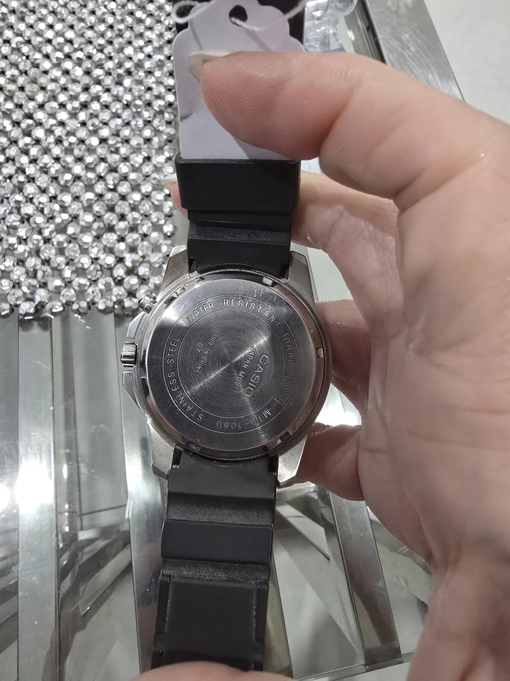 Casio Men's Black and Orange Resin Strap Watch - Illuminator